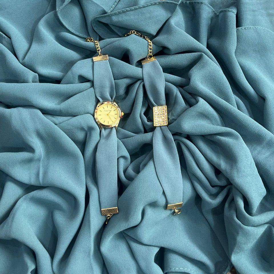 HIJAB, WATCH & BRACELET MATCHING SET