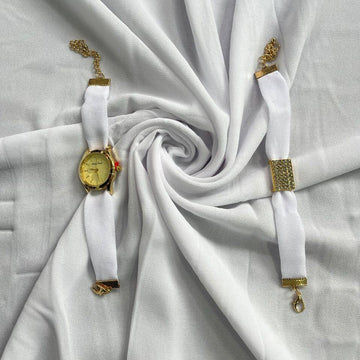 HIJAB, WATCH & BRACELET MATCHING SET