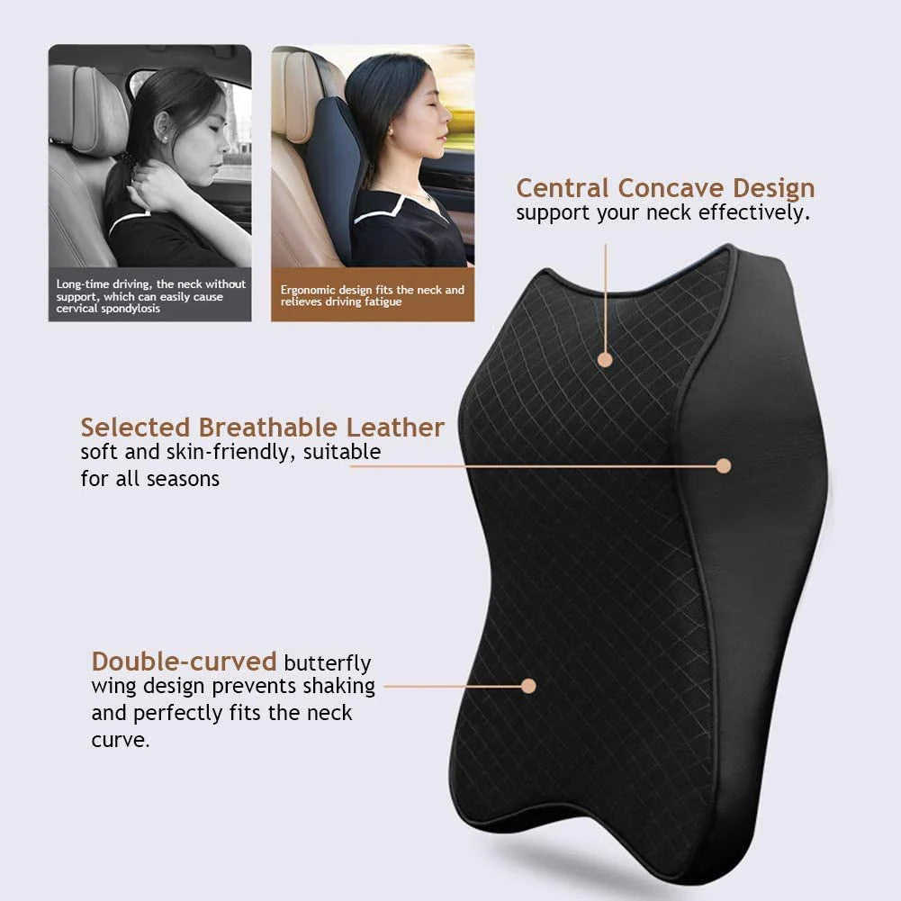 Premium Car Neck Cushion – Ergonomic Support Pillow for Long Drives