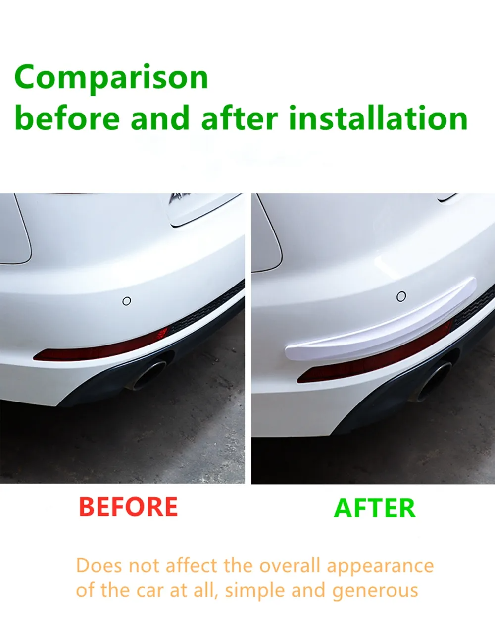Universal Car Bumper Protector Strip - infographic