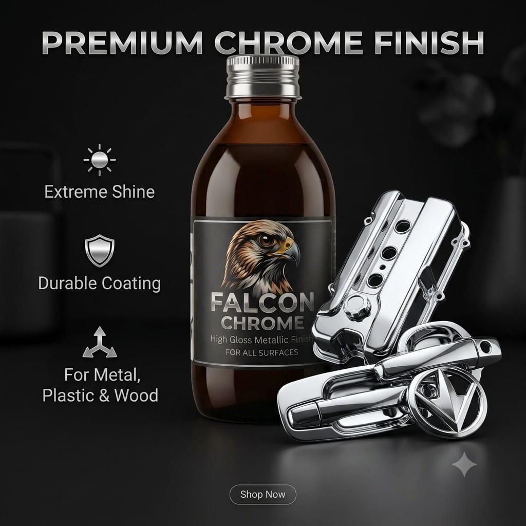 Falcon Chrome Paint – Premium Ultra-Reflective Mirror Finish
