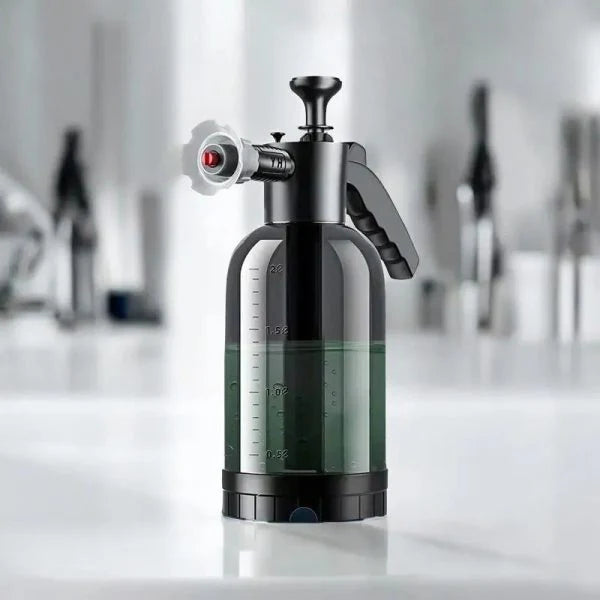 2L Hand Pump Foam Car Wash Sprayer – Air Pressure Cleaning & Gardening Spray Bottle